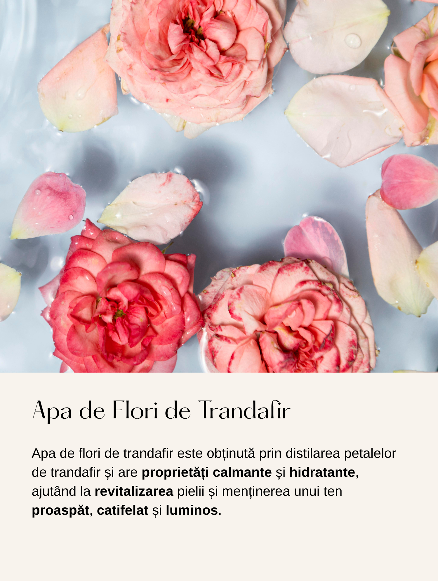 Toner Hidratant cu Apă de Trandafiri si Acid Hialuronic